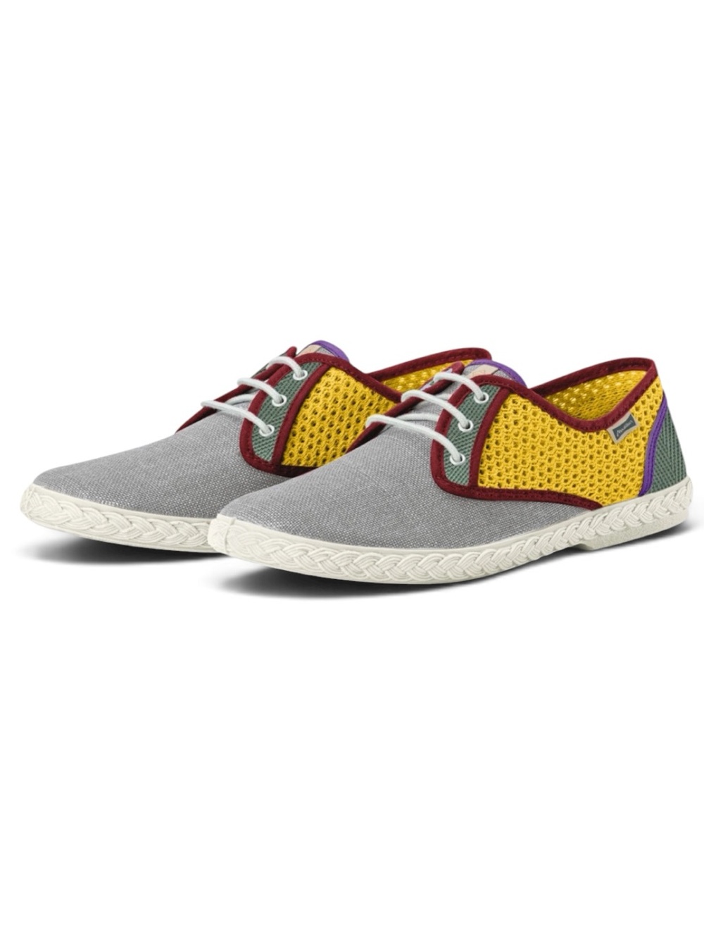 Maians Sisto Combi Rejilla Canvas Mesh Lace Up Flats